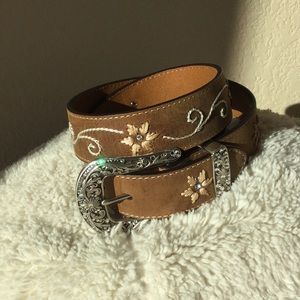Blingy leather belt